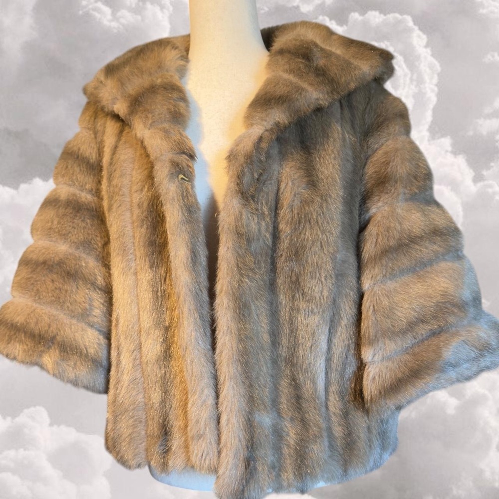 Vintage Sears Old Money Glamorous Fur Cloak Jacket
